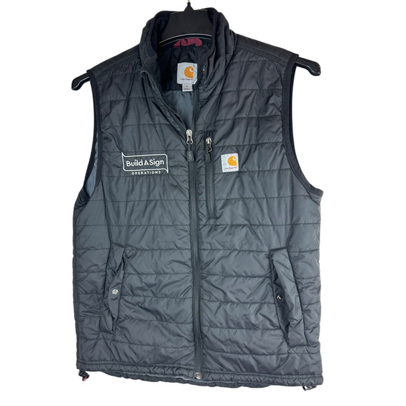 Carhartt Men's Rain Defender Insulated Vest Relaxed Fit Blk Medium *Company Logo - Picture 3 of 12
